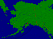 USA-Alaska Städte + Grenzen 4000x2974